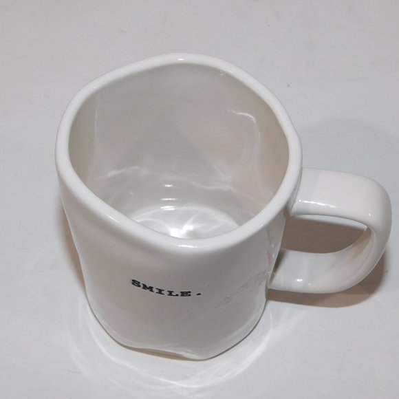 Rae Dunn SMILE typewriter Font 16 oz Coffee mug - Picture 3 of 5